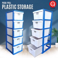 (Ready Stock) DOLPHIN Drawer 5 Tier Plastic Drawer Storage Cabinets Clothes Almari Plastics Laci Pla