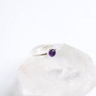 紫水晶銀戒指