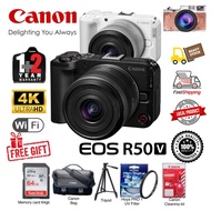 (Canon Malaysia) Canon EOS R50 V R50V Mirrorless Camera 24.2MP APS-C UHD 4K60p Cropped ( 3 Year Warr