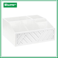 Paper Tray Organizer Napkin Holder for Kitchen Farmhouse Style Wood Paper Plate Dispenser Utensil Ho