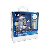 For Philips Crystal Vision H1 H3 H4 H7 H8 H11 HB3 HB4 12V 4300K Ấm trắng ánh sáng xe halogen đèn pha