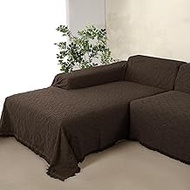 Rose Home Fashion Sectional Couch Covers for Sectional Sofa L Shape Couch Cover 2 Pcs Couch Cover Blanket for Sectional Sofa L Shape Sofa Covers for Sectional Sofa Set (X-Large, Chocolate)