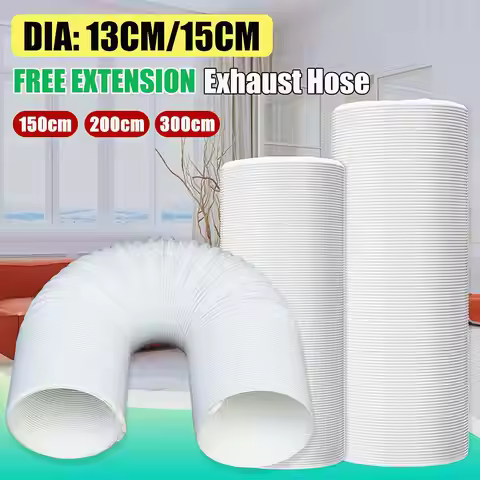 130/150mm 1.5m/2m/3m Air Vent Ducting Flexible Ventilation Ducting Exhaust Outlet Hose Pipe For Mobi