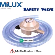 High Quality Milux L.P.G Pressure Gas Regulator With 1.5m Hose (With Safety Value)