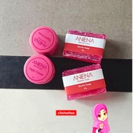 Aniena Skincare  -Krim Malam Pink ,Sabun Herba Pencuci Muka ANIENA Beauty  Night Cream Soap Cleanser