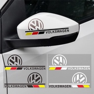 ✠⊕2PCS Car Rearview Mirror Sticker Car Badge Decorative Sticker for Volkswagen Polo Golf 3 4 5 6 7 B