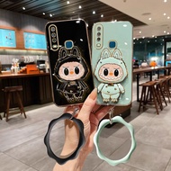 Fashion Labubu Bracket Gasket phone case for  VIVO Y17 Y02S Y15S Y15A Y01 Y16 Y12 Y15 Y11 1904 1940 