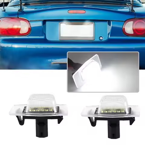 2Pcs Canbus LED Number License Plate Light Lamp Car Accessories For Mazda 323 MPV Protege Tribute Mi