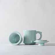 [Hot Sale🔥Longquan Celadon] Large Capacity Mug with Lid Filter Tea Cup Office Tea Cup Tea Cup Filter