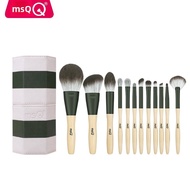 MSQ | Bộ 12 Cây Cọ Trang Điểm Lớp Nhũ Xanh cho Phấn và Má Hồng Lông Thú
