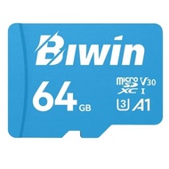 Biwin MS100 64GB UHS-I V30 MicroSDXC Memory Card