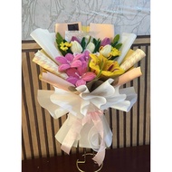 tangled fuzzy wire flower bouquet