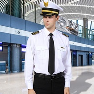 Captain Uniform Men's and Women's Shirt Empty Pilot Short Sleeve Hotel Security Uniform Aviation Pil