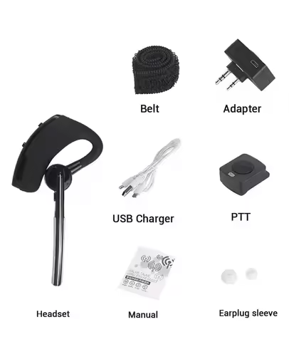 Moto Handsfree Bluetooth PTT Earpiece Wireless Headphone Headset For BaoFeng UV-82 UV-5R 888S Kenwoo