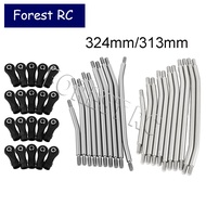 324mm /313mm 10PCS Metal RC Links Upper + Lower Linkage Chassis Link Set with Rod End For 1/10 AXIAL