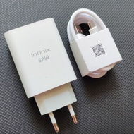 Charger 68W Infinix Zero 40 5G Original 100% Charger 68 Watt Fast Charging Type C
