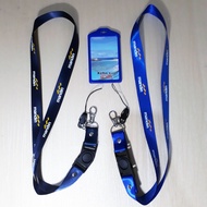 Lanyard Tali Gantungan ID Card BANK MANDIRI Free Strap HP/Flashdisk