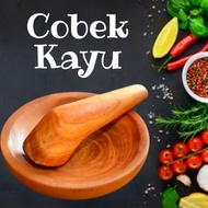 KAYU 2in1 Wood MORTAR/Wood MORTAR And Pestle/MORTAR/TEAR STONE/STONE MORTAR/STONE MORTAR/Wood Swipe