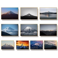 Nature Mount Fuji Snow Mountain Posters and Prints Black and White Landscape Canvas Painting Wall Art Pictures Home Decoration