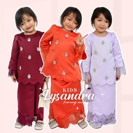LYSANDRA (KIDS) • Baju Raya 2024 Baju Kurung Moden with French Lace Baju Kurung Sedondon Ibu Anak Baju Kurung Budak