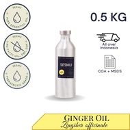 500 gr / 500 ml ginger (jahe) 100% pure essential oil / minyak atsiri - wadah aluminium