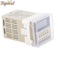 TOPTOOL Digital Time Relay, 24VAC/DC LCD Display Time Relay, Precision Timing 0.01S-9999H DH48S-2Z D