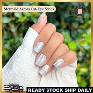 Press-On Nails – Mermaid Aurora Cat-Eye Series | Kuku Palsu Premium Design | 10pcs | ZV Beauty