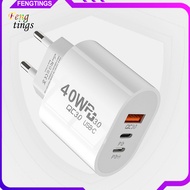 [Ft] Lightweight 40w Charger Travel-friendly Charger with Overcurrent Protection 40w Travel Charger 