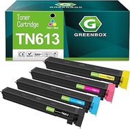 GREENBOX Compatible TN613 Toner Cartridge Replacement for Konica bizhub TN613K TN613C TN613Y TN613M 