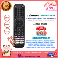 Devant Smart TV Remote Control for Smart TV HISENSE Devant TV Remote Replacement Remote EN2N30H 43H6G - 65H6G 50A7300F 55A7500F 65A7300F 55A7200FSVI 32A4GS 43A4GS 32STV103 43STV103 65QUHV04 55UHD202 50QUHV04 50UHD202 55Q