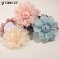 IJUONUYIE 5pcs Artificial Roses Flower, 10.5CM  Silk Roses Flower Head, Korean DIY Organza Handmade 
