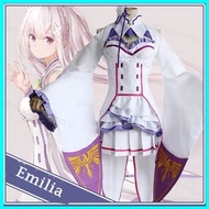 Emilia Cosplay Wig Set - Inspired by Re:Zero Anime - Perfect for Halloween Parties
