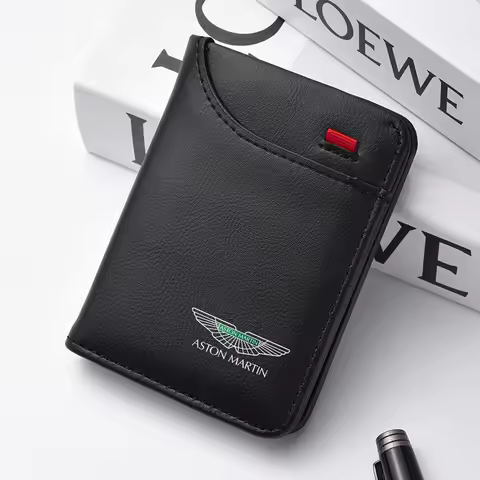 For Aston Martin DBX707 DBX S Valhalla Valkyrie Coupe Spider AMR Pro Leather Mini Portable Wallet Cr