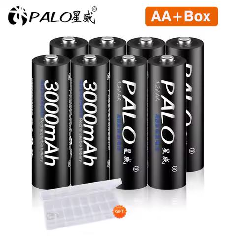 PALO AA Rechargeable battery AA 1.2v Ni-MH AA Batteries Rechargeable Battery 2A batteria for Led fla