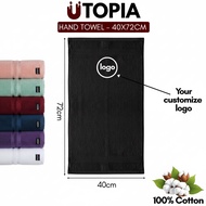 UTOPIA Premium 100% Cotton Hand Towel 40x72cm Extra Thick Absorbent Face Towel Malaysia