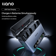 Llano 4-Slot Camera Battery Charger with SD/TF Card Storage Box For NP-FZ100/LP-E6NH/EN-EL15C /NP-W2