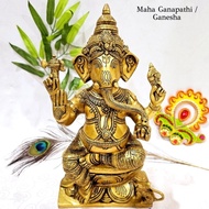 Maha Ganapathi / Ganesha - Brass StatueGod Vinayagar Brass Idol