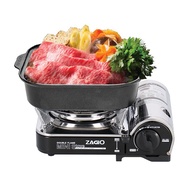 เตาแก๊สปิกนิก ชุด 4 ชิ้น ZAGIO รุ่น ZG-1551 PLUS KIT สีดำ - สเตนเลส