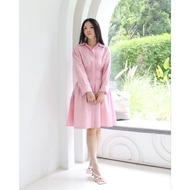 Hillary Cotton Dress in Ballet Pink