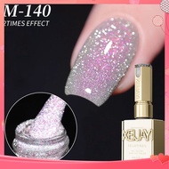 Xeijayi Broken Diamond Series Nail Gel Flashing Bright Laser Pastel Broken Drill Phototherapy Glue N