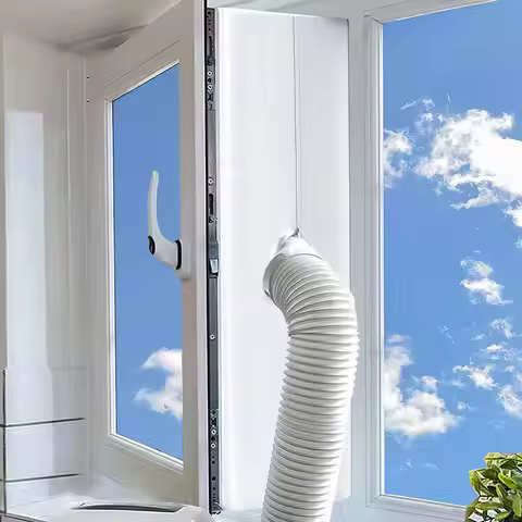 300 Cm AirLock Window Portable Air Conditioner Cover Flexible Cloth Sealing Plate Window With Zip An