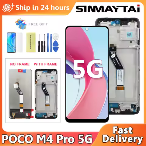 OLED For Xiaomi Poco M4 Pro 5G 21091116AG LCD Touch Screen Digitizer Assembly Replacement For Poco M