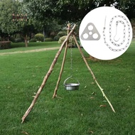 (SPTakashiF) Camping Hanging Tripod With Bag Pot Rack BBQ Steel Rack  Tripod Fire For Picnic Bonfire Party Outdoor Tool