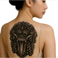 [ SEMI PERMANENT ] temporary tattoo ZR-023 BARONG BALI size 21x15 temporary tattoo sticker realpict 