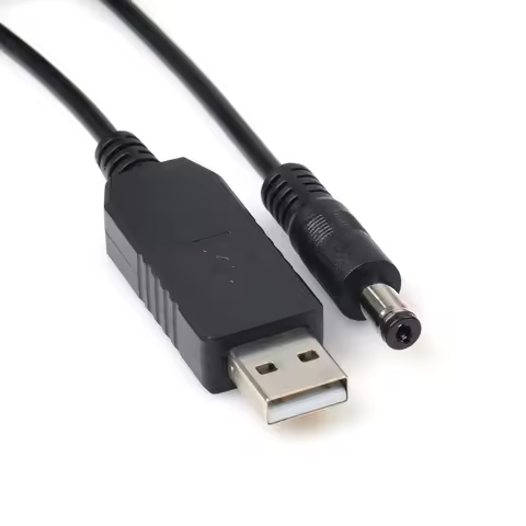 【LANO】USB to DC5521 Cable Boost Cable, USB 5V to 12V 9V Power Converter Boost Wifi Router Cable, 1 M