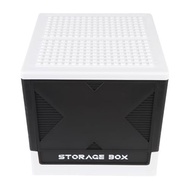 Generic Folding Storage Box with Large Building Lid, 37L Building Blocks Collapsible Storage Bin, Bl