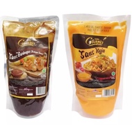 Euro Gourmet Cheese Sauce & BBQ Sauce 500 Grams Cheese Sauce/ Barbecue Sauce/