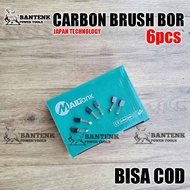 CARBON BRUSH BOR BISA UNTUK BOR MAILTANK. KARBON BRUSH. ARANG BOR ISI 6 BIJI / 6 PCS CARBON BRUSH
