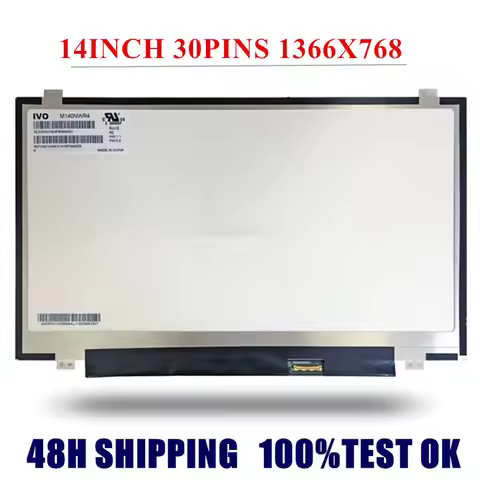 14.0" SLIM HD EDP 30PINS Laptop Screen M140NWR4 R2 FIT LTN140AT31 NT140WHM-N31 HB140WX1-501 NT140WHM