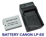 LP-E8 \ LPE8 แบตเตอรี่ \ แท่นชาร์จ \ แบตเตอรี่พร้อมแท่นชาร์จสำหรับกล้องแคนนอน Battery \ Charger \ Ba